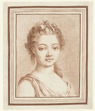 Buste van een jong meisje door Louis Marin Bonnet (attributed to)