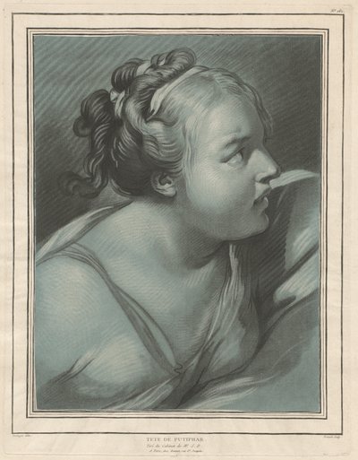 Hoofd van Potifars Vrouw door Louis Marin Bonnet, after Jean Baptiste Deshays