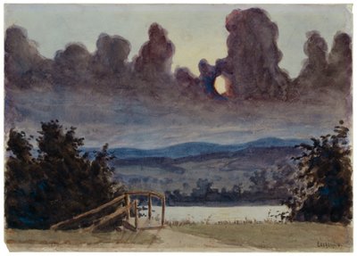 Donkere wolken, ca. 1901 (aquarel en potlood op papier) door Louis Michel Eilshemius