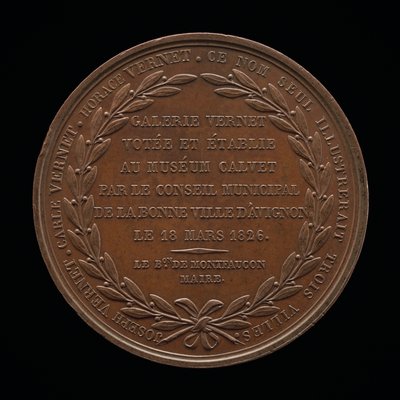 Inscriptie [achterzijde], 1826 door Louis Michel Petit