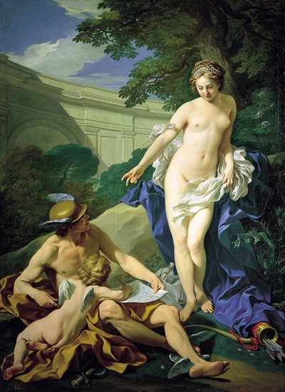 Venus, Mercurius en Liefde door Louis Michel van Loo