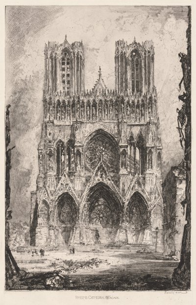 Kathedraal van Reims, Facade door Louis Orr