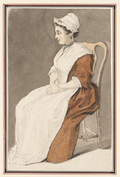Zittende vrouw door Louis Philippe Boitard