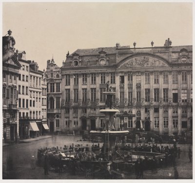 Zonder Titel (Bouw van Herdenkingsfontein) door Louis Pierre Theophile Dubois de Nehaut