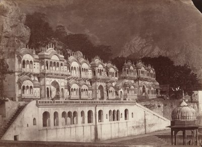 De tempels van de koning, Ulwar, jaren 1860 (foto) door Louis Rousselet