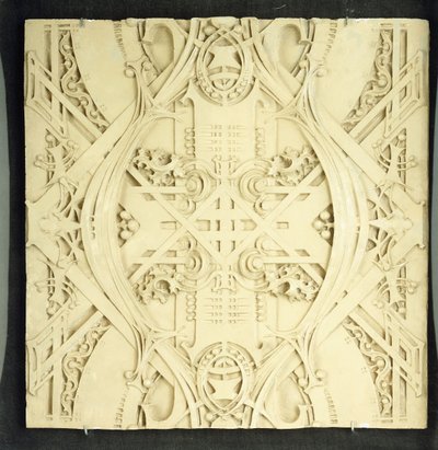 Een plafondfragment, versierd met uitgebreide scrolls en bladmotieven, 1906-1908 door Louis Sullivan