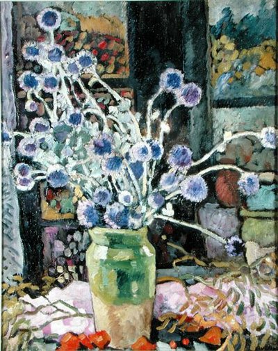 Boeket Bloemen bij het Raam door Louis Valtat