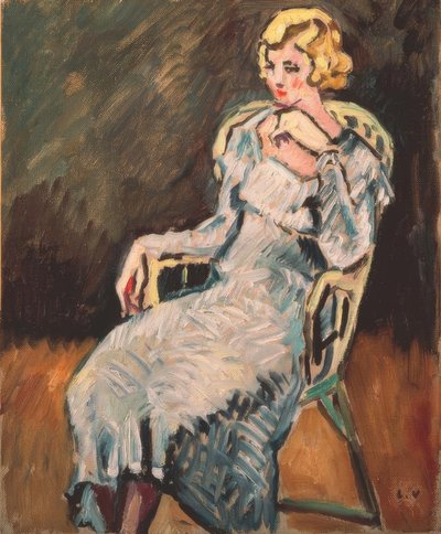 Zittende jonge vrouw door Louis Valtat
