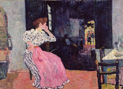 Vrouw in het cabaret door Louis Valtat