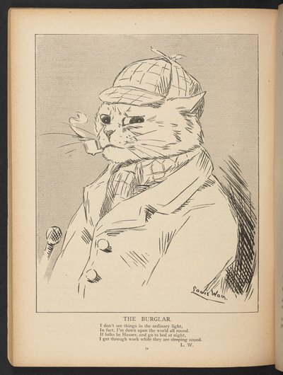 De inbreker, van p. 72, Louis Wain Jaarboek door Louis Wain