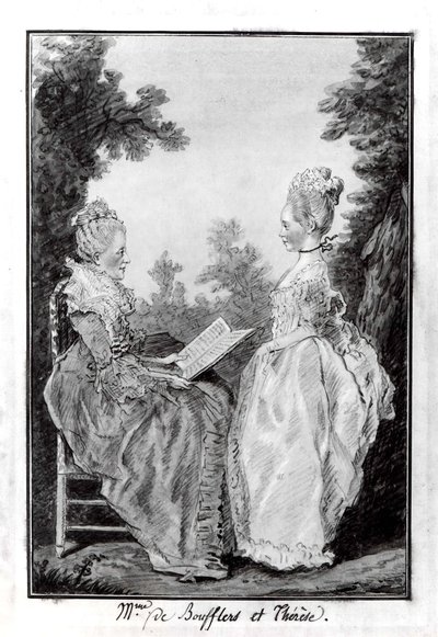 Madame la Comtesse de Boufflers en Thérèse door Louis de Carmontelle