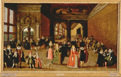 Bal tijdens het bewind van koning Henri IV ... (schilderij op doek) door Louis de Caullery