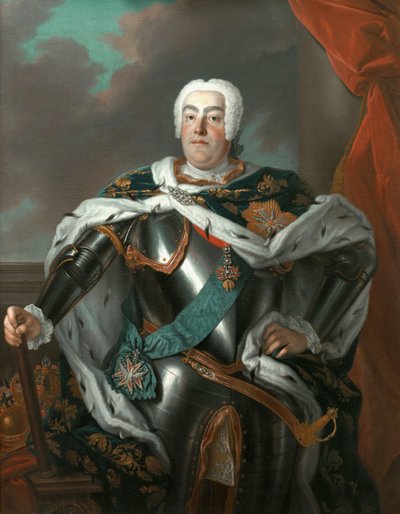 Portret van Augusta III Sasa door Louis de Silvestre