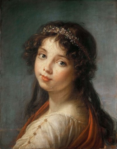 Portret van de dochter van de kunstenaar Jeanne-Lucie-Louise, dite Julie, 1792. door Elisabeth Louise Vigee Lebrun