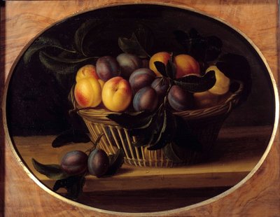 Stilleven met perziken en pruimen door Louise Moillon