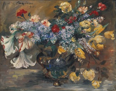 Boeket bloemen door Lovis (1858-1925) Corinth