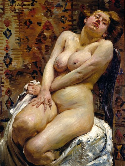 Nana, vrouwelijk naakt door Lovis (1858-1925) Corinth