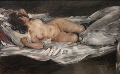 Liggend vrouwelijk naakt door Lovis (1858 1925) Corinth