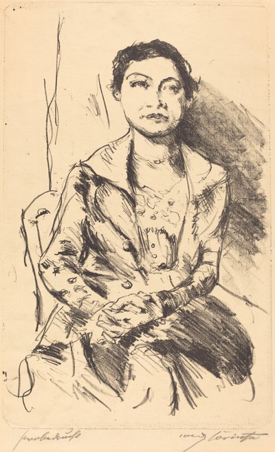Anneliese Halbe, 1918 door Lovis Corinth