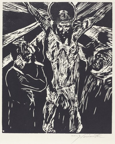 Christus aan het Kruis door Lovis Corinth