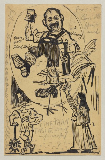Lovis Corinth aan Carl Strathmann: Ansichtkaart, poststempel 12 juni 1895 (Appenzell) door Lovis Corinth