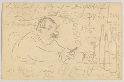 Lovis Corinth aan Carl Strathmann: Ansichtkaart, poststempel 13 september 1907 door Lovis Corinth