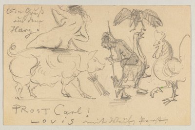 Lovis Corinth aan Carl Strathmann: Ansichtkaart, poststempel 21 juli 1905 door Lovis Corinth