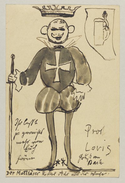 Lovis Corinth aan Carl Strathmann: Ansichtkaart, poststempel 21 juni 1902 en 22 juni 1902 door Lovis Corinth