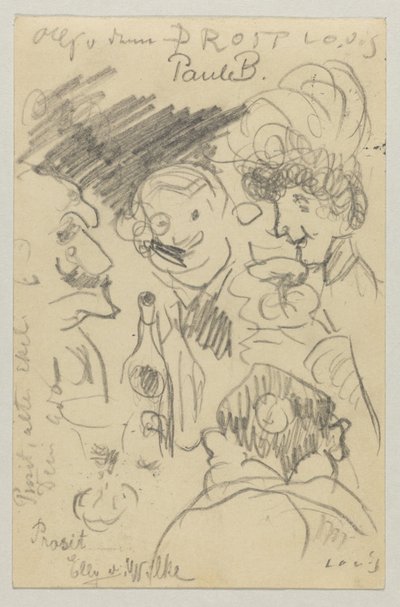 Lovis Corinth aan Carl Strathmann: Postkaart, Poststempel 23 september 1905 door Lovis Corinth