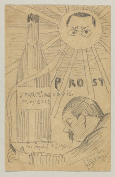 Lovis Corinth aan Carl Strathmann: Ansichtkaart, poststempel 26 december 1897 door Lovis Corinth