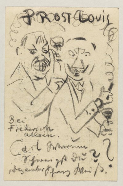 Lovis Corinth aan Carl Strathmann: Postkaart, poststempel 30 oktober 1907 door Lovis Corinth