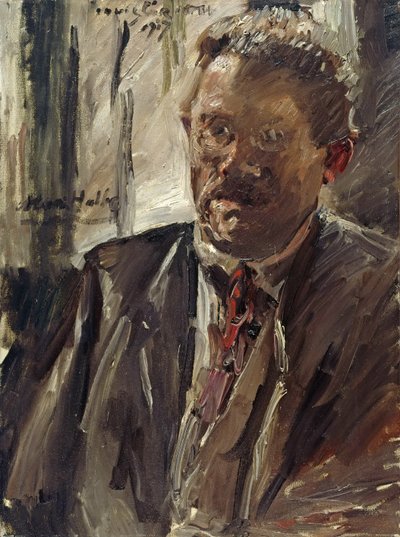 Portret van Max Halbe 1865-1944, 1917 door Lovis Corinth