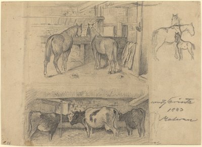 De Schuur, 1883 door Lovis Corinth