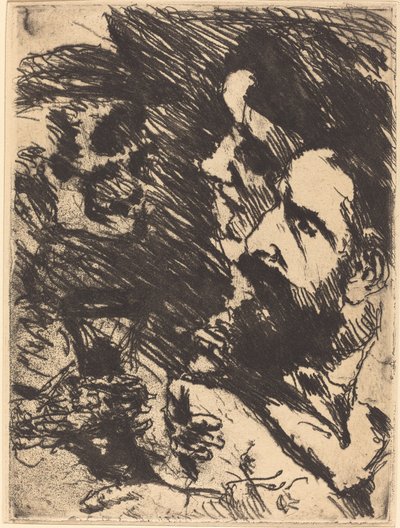 Tod bei Strucks Dood Bezoekt de Strucks, 1921 gepubliceerd 1922 door Lovis Corinth
