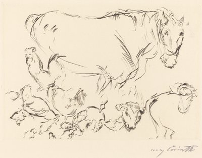 Verschiedene Tierstudien, 1917 door Lovis Corinth