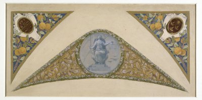 Schets voor de feestelijke trap van het Hôtel de Ville de Paris: Weegschaal, tussen 1888 en 1898 door Luc Oliver Merson