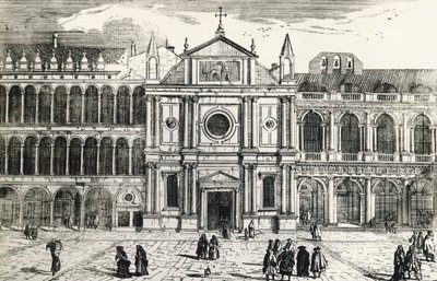 Kerk van San Geminianus (gesloopt in 1807) door Luca Carlevaris