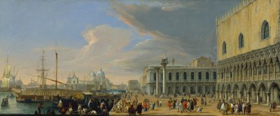 De Molo, Venetië, kijkend naar het westen door Luca Carlevaris