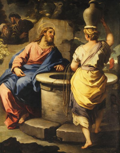 Christus en de Vrouw van Samaria bij de Bron door Luca Giordano