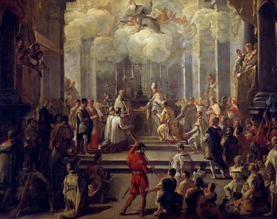 Wijding van priester door Luca Giordano