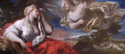 Hagar en Ismaël in de Woestijn c.1696 door Luca Giordano