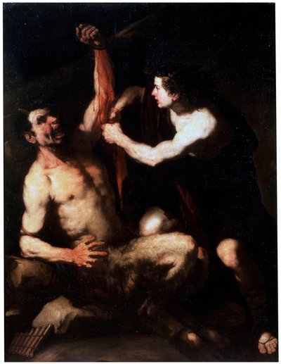 Marsyas en Apollo, vroege jaren 1650 door Luca Giordano