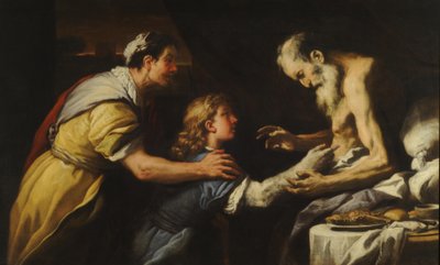 Presentatie van Jacob aan Isaac door Luca Giordano