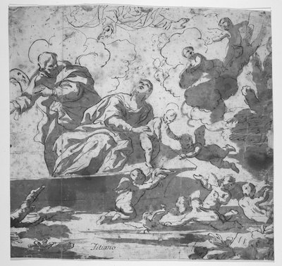 De oversteek van de Nijl tijdens de vlucht naar Egypte door Luca Giordano