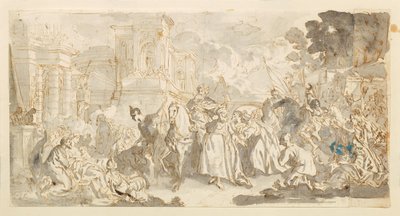 Verleiding van Mordechai () door Luca Giordano