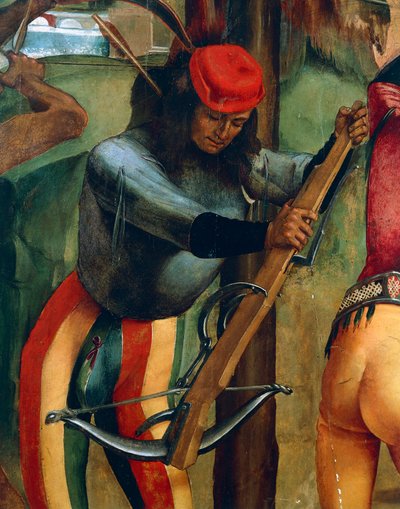 Kruisboogschutter (detail) door Luca Signorelli