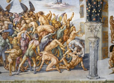 Verdoemden in de hel, uit het Laatste Oordeel fresco cyclus door Luca Signorelli
