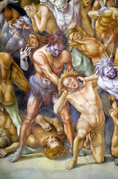 Verdoemden in de hel, uit het Laatste Oordeel fresco cyclus door Luca Signorelli
