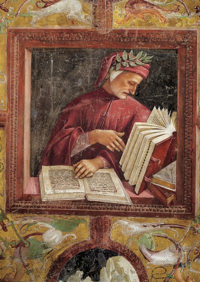 Dante Alighieri in de kathedraal van Orvieto door Luca Signorelli