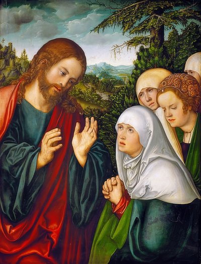 Afscheid van Christus van de vrouwen door Lucas Cranach the Elder
